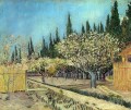Orchard in Blossom Bordered by Cypresses 2 Vincent van Gogh